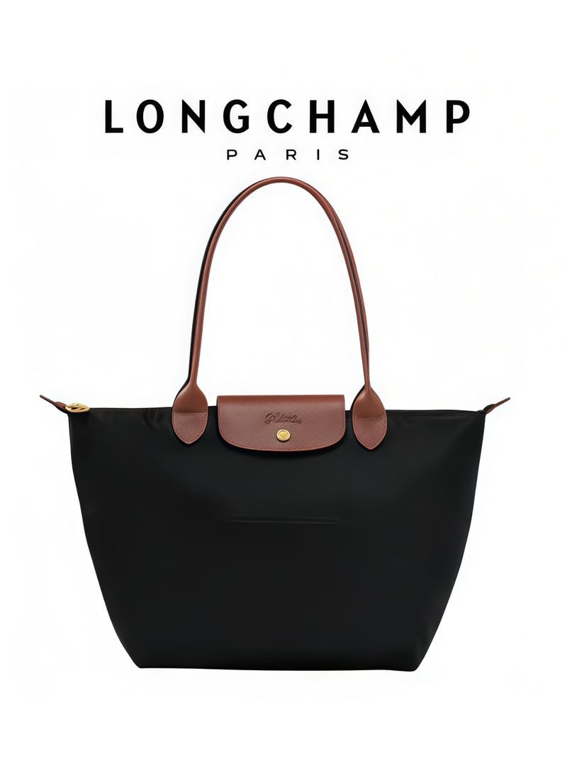Longchamp Le Pliage Large Shoulder Straps women's Classic Fashion Versatile Large Makeup Bag, Handbag, Shoulder Bag classic black - Image 1
